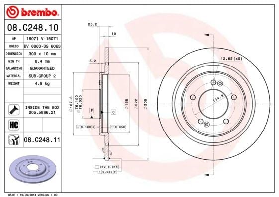 Hyundai i40 Arka Fren Diski Kaplamalı 17-18 Jant BREMBO