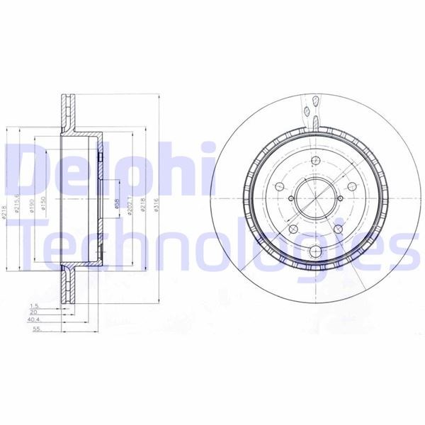 Subaru Impreza Arka Fren Diski Delikli DELPHI