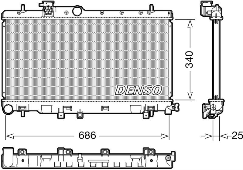 Subaru Impreza Motor Su Radyatörü DENSO