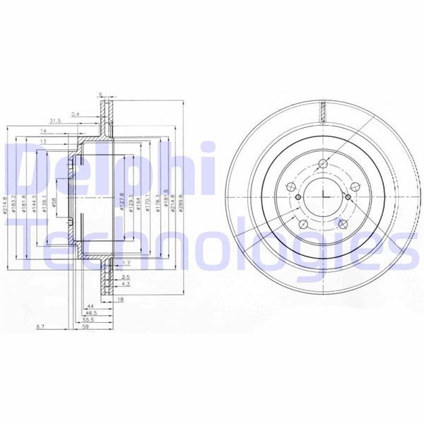 Subaru Impreza Arka Fren Diski Delikli DELPHI