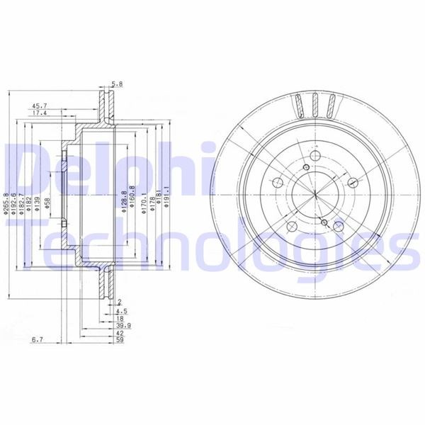 Subaru Impreza Arka Fren Diski Delikli DELPHI