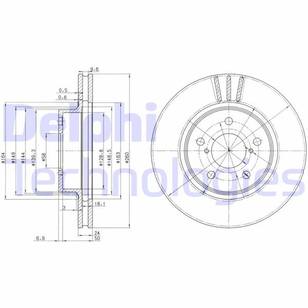 Subaru Impreza Ön Fren Diski Delikli DELPHI