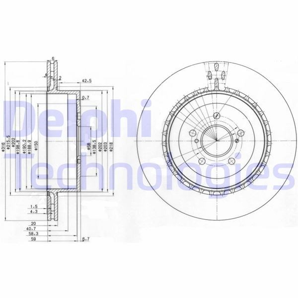 Subaru Impreza Arka Fren Diski Delikli DELPHI