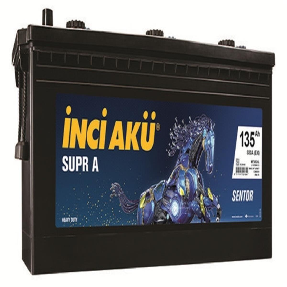 İnci Akü 12V 135Ah 880 En A Supr A  Sentor 513*189*217