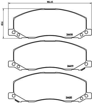 Opel Insignia A Ön Fren Balatası 18inç 337mm J62 Yüksek Sürtünme BREMBO