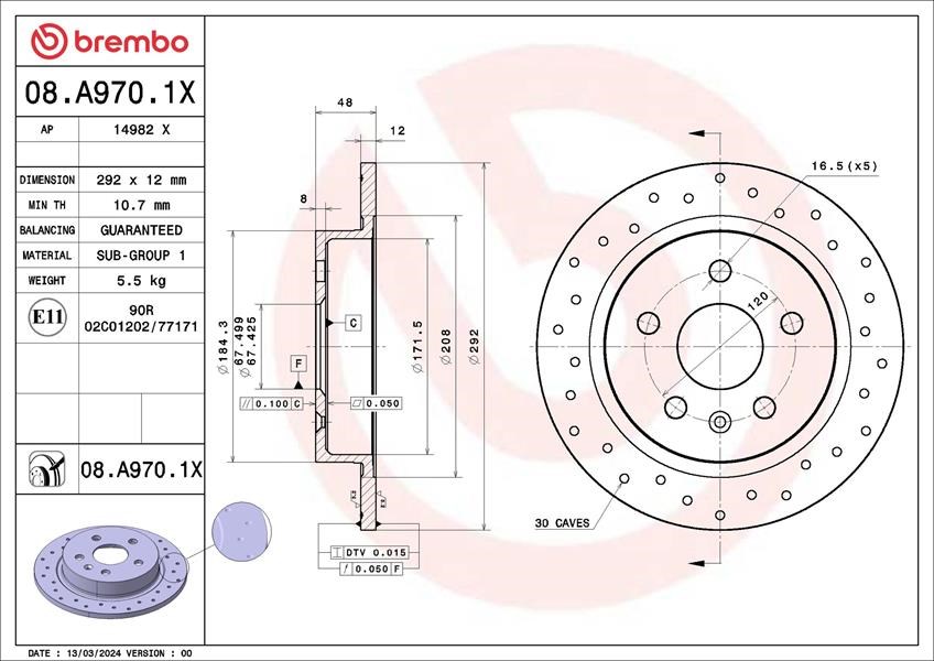 Opel Insignia A Arka Fren Aynası BREMBO
