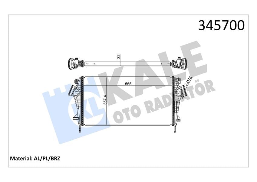 Opel Insignia A Turbo Radyatörü Intercooler KALE-RADYATOR