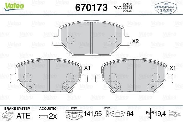 Opel Insignia B Ön Fren Balatası 17 İnç Jant VALEO