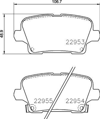 Opel Insignia B Arka Fren Balatası 16 17 İnç BREMBO