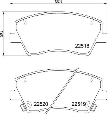 Hyundai Ioniq Ön Fren Balatası 1.6L G4LE GDI Hybrid / Elantra 1.6L D4FB G4FG... BREMBO