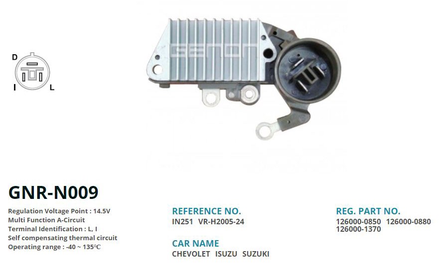 Isuzu GM Chevrolet Suzuki 57.5mm Alternatör Konjektörü GENON