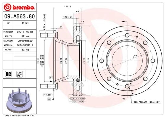 Iveco Eurocargo I-III Eurocargo IV Eurocargo V Fren Diski BREMBO