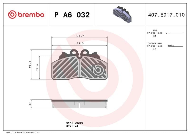 Iveco Eurocargo I-III Eurocargo V Eurofire Fren Balatası BREMBO