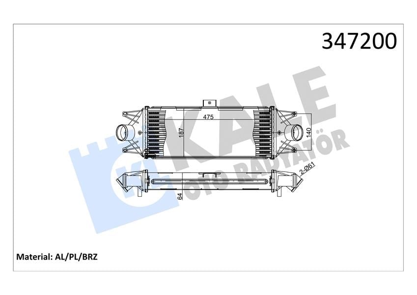 Iveco Daily Turbo Radyatörü Intercooler KALE-RADYATOR