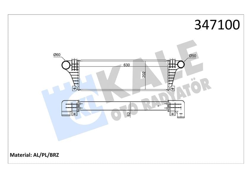 Iveco Daily Turbo Radyatörü Intercooler KALE-RADYATOR