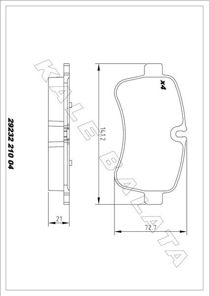Iveco Daily II III Arka Fren Balatası KALE-BALATA