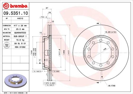 Iveco Cityclass Ön Fren Diski BREMBO