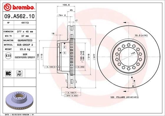 Iveco Eurocargo Ön Fren Diski BREMBO