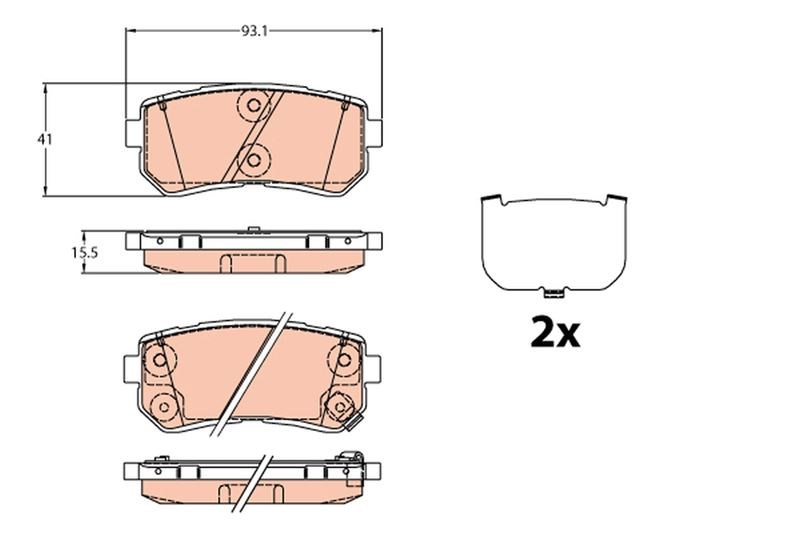Hyundai IX35 Kia Cerato II Arka Balata TRW