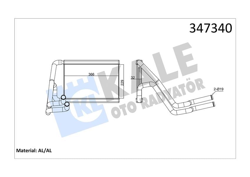 Hyundai ix35 Kalorifer Radyatörü KALE-RADYATOR