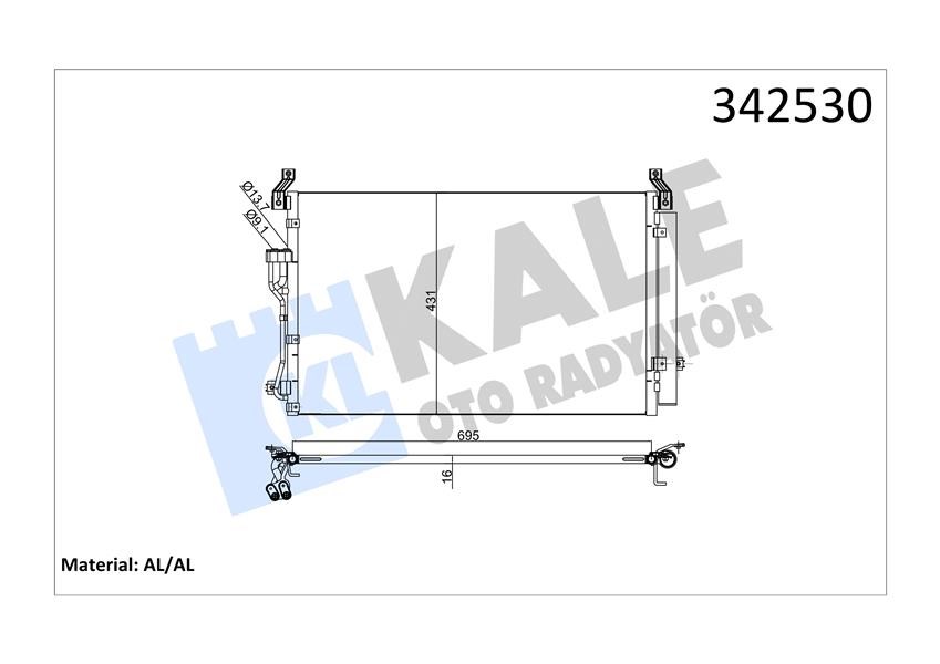 Hyundai IX55 Klima Kondenseri KALE-RADYATOR