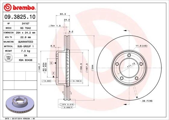 Jaguar Ön Fren Diski Standart BREMBO