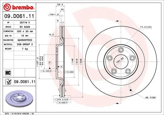 Jaguar Arka Fren Diski UV Coated BREMBO