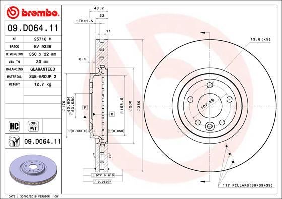 Jaguar Ön Fren Diski UV Coated BREMBO