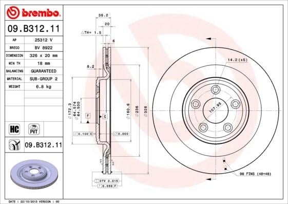Jaguar S-Type XF XJ XK Arka Fren Diski BREMBO