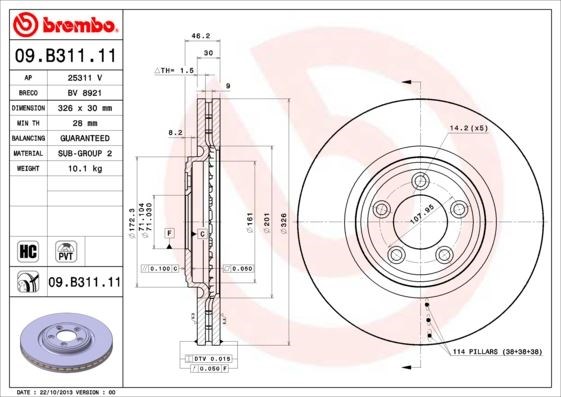 Jaguar XF Ön Fren Diski BREMBO