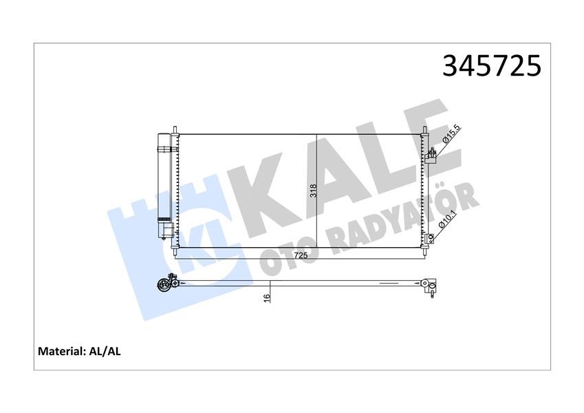 Honda Jazz Klima Radyatörü Kondenser KALE-RADYATOR