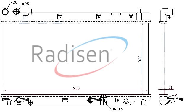 Honda Jazz Radyatör Büyük Tip Klimalı RADISEN