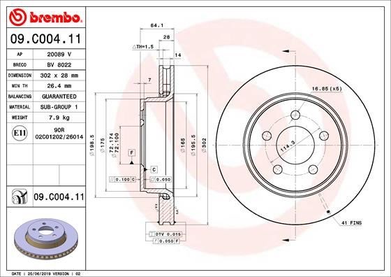 Jeep Ön Fren Diski UV Kaplamalı BREMBO