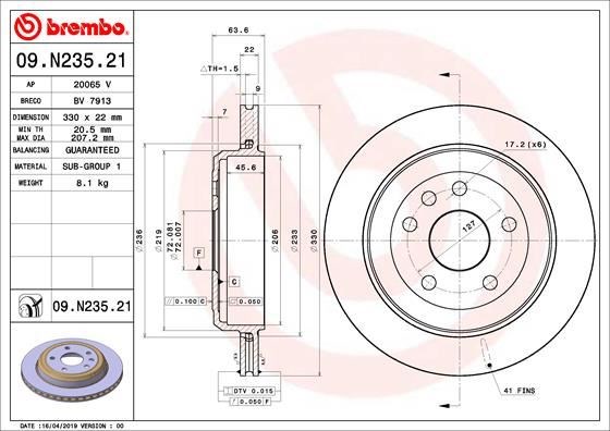 Jeep Grand Cherokee IV Arka Fren Diski BREMBO