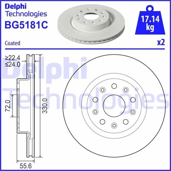 Jeep Wrangler IV Ön Fren Diski DELPHI