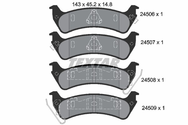 Jeep Grand Cherokee I Arka Fren Balatası TEXTAR