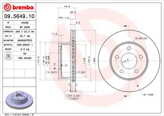 Jeep Ön Fren Diski Standard BREMBO