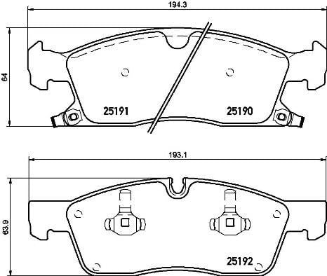 Jeep Ön Fren Balatası Low-Met BREMBO