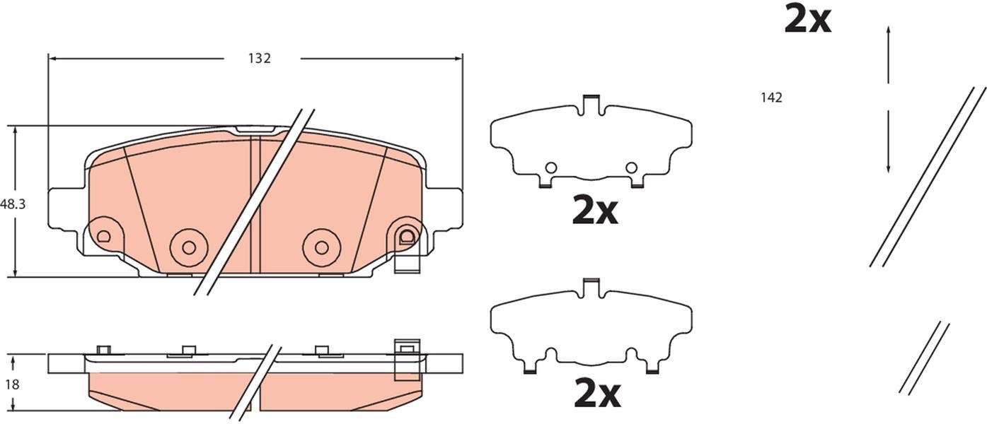 Jeep Wrangler IV Disk Balata TRW