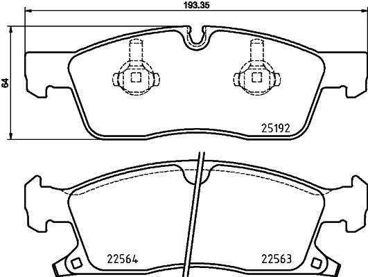Jeep Ön Fren Balatası Low-Met BREMBO