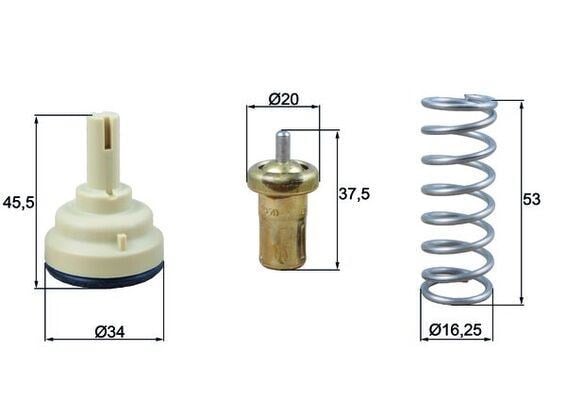 VW Jetta 4 Termostat 105C MAHLE