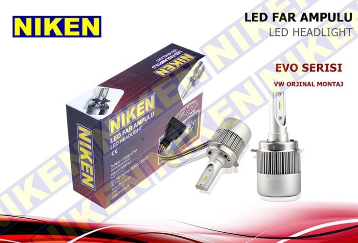 Ampül 12V H7 LED Xenon Set VW Jetta Orj. Montaj Evo Serisi NIKEN