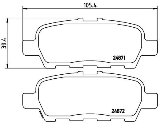 Nissan Juke Suzuki Grand Vitara Arka Fren Balatası BREMBO