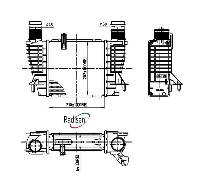 Nissan Juke Note Renault Clio III Intercooler RADISEN