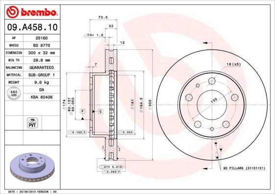 Jumper III Boxer III Ducato III Ön Fren Diski Hava Kanallı BREMBO