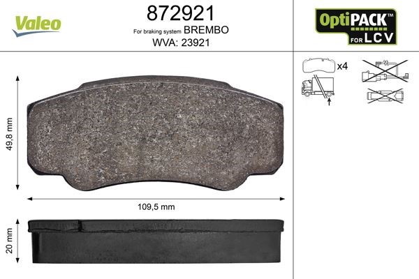 Citroen Jumper Arka Disk Fren Balatası LCV 2002>2006 VALEO