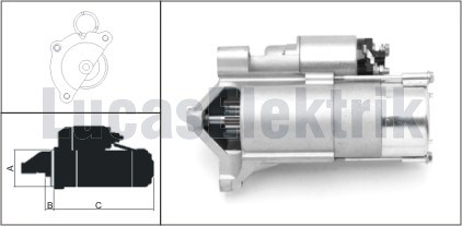 Citroen Jumper Boxer Ducato Berlingo C4 Xsara Partner Marş Motoru 12V 1.4KW... LUCAS