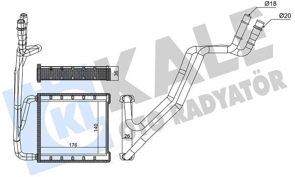 Ford Ka III Kalorifer Radyatörü 1.2 1.5TDCI KALE-RADYATOR