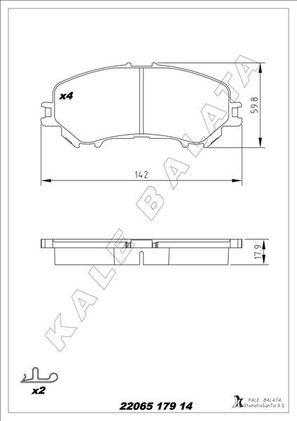 Renault Kadjar Ön Balata KALE-BALATA