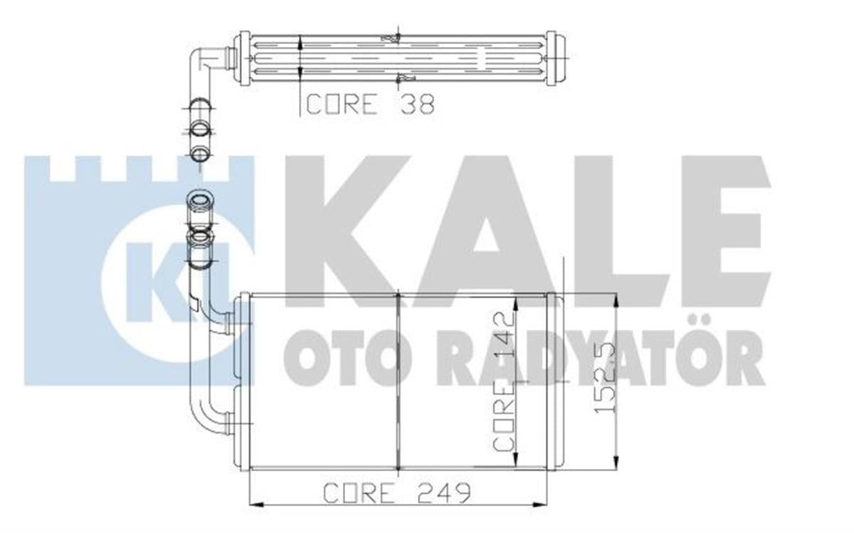 Kalorıfer Radyatoru 2 Sıra Pa  Ford  Transıt 2.4-2.5/T.12